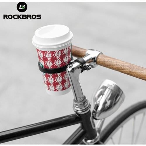 Rockbros Bike Caffe Cup Holder Motorcycle Bicycle Handlebar Mount Bracket Lightweight Water Bottle Cage Aluminum Cycling Holder