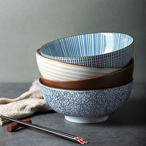 Japanese style tableware ceramic ramen bowl single home creative dining bowl noodle bowl large soup bowl decoration