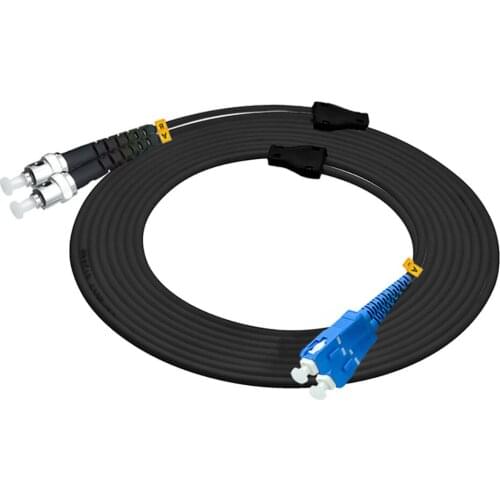 656FT Outdoor Armored 200Meters SC-ST Duplex 9/125 Singlemode Fiber Optic Cable Patch Cord Jumper SC to ST SC/PC-ST/PC