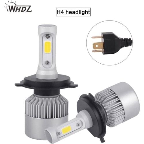 WHDZ 2Pcs H4 H11 H7 LED Auto light blubs 8000LM Car Led Headlight with COB chips Headlamp Bulb 6000K Car LED headlight