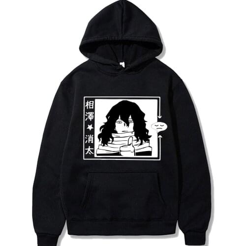 Japanese Anime Funny Shota Aizawa Hoodies Winter Japan Style My Hero Academia Boku No Hero Sweatshirts Streetwear for Women/men