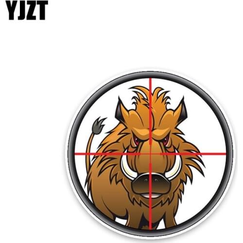 YJZT 10.5*10.5CM Aim At Wild Boar Hunting Decals PVC Animal Fantastic Popular Nice Quality Car Sticker C1-3344