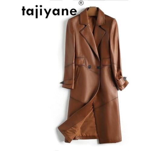 Leather Real 2021 Clothes for Women Ladies Genuine Sheepskin Coats Woman Long Jacket Korean Style Femme Veste TN1795
