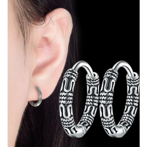 Alloy Retro Style Japanese and Korean New Silver-plated Earrings or Weddings/Travel Souvenirs Women Earrings 13mm