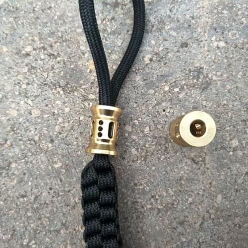 1PC EDC Brass Knife Beads Paracord Beads Lanyard Rope Pendants Lanyard Beads Phone Gadgets Outdoor Tools Accessories