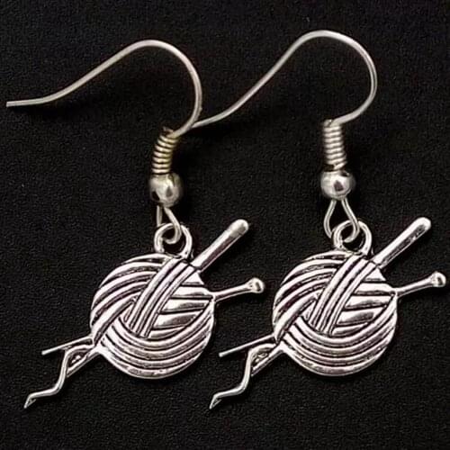 10Pair Fast delivery Fashion Designers of ball of yarn Charm Dangle Earring For Women With Gift Box DIY Findings Jewelry Q88