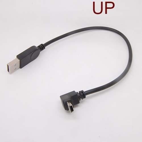 10pcs 90 Degree UP angle USB Type A Female to Mini B 5 Pin Male cable Adapter