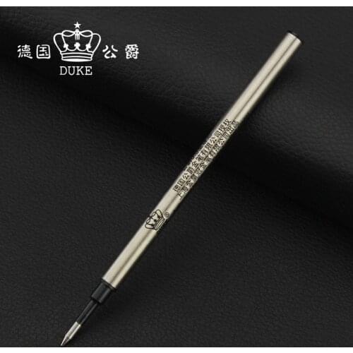 10pcs/lot Duke Refills Black Ink 0.5mm Standard 11.2cm Long Universal Flat Rollerball Pen Refill