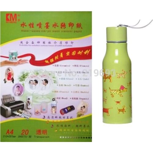 120 sheets/lot) A4 inkjet water decal paper, clear transfer paper a4