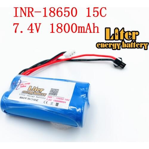 18650 7.4V 1800Mah 15C Li-ion Battery Parts For MJX T40 T40C F39 F49 T39 Syma 822 Udi U12A Syma S033G Q1 Tianke H100