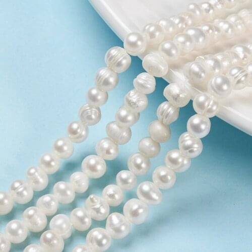 2 Strands Irregular Natural Cultured Freshwater Pearl Beads Potato OldLace for Jewelry Making DIY Bracelet Necklace Supplies