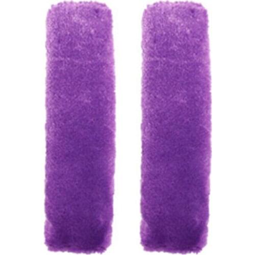 2pcs Car Seat Belt Cover Fluffy Safety Belt Shoulder Pad Protector (Purple)