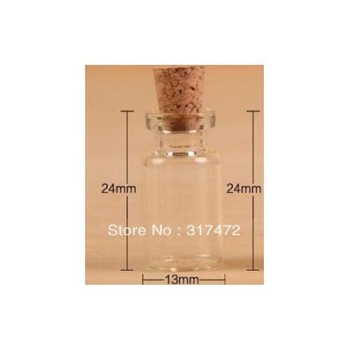 Freeshipping! Pyrex Glass Bottles Cork Wishing Bottle Handcraft DIY jewelry charm pendant
