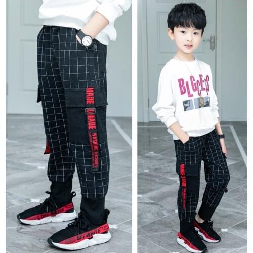 Kid Pants For Boys Long Street Pants Autumn Kids Pants Casual Kids Clothes Teenage Teen Boys Clothing For 4 6 8 12 14 Years