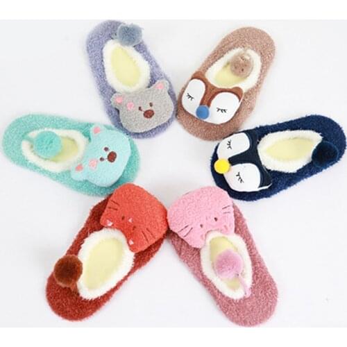 0-5 Yrs Toddler Home Floor Socks Baby Autumn Socks Boys Girls Soft Baby Kids Anti-slip Sole Booties Infant Indoor Hosiery 2018