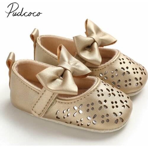 2019 Baby Hollow Out Breathable First Walkers 0-18M Baby Shoes Boy Girl Newborn Soft Soles Leather Crib Soft Sole Shoe Sneaker