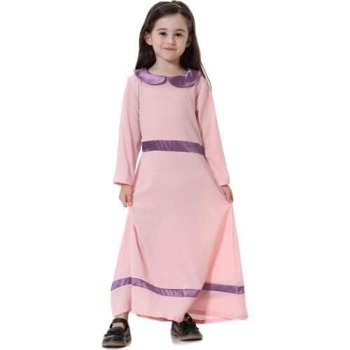 H1304 latest girls dress,First class cloth and first class workmanship. Loose and comfortable. Belt included