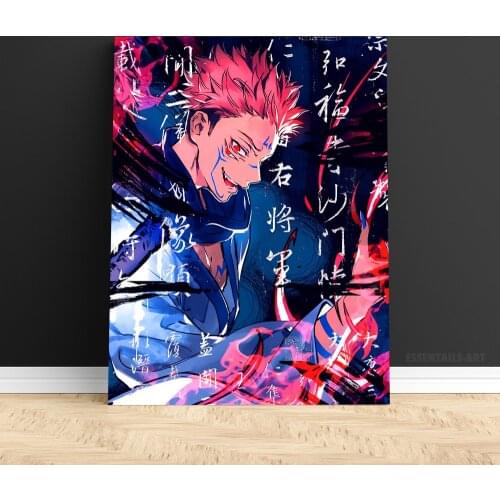 Sukuna Yuji Itadori Jujutsu Kaisen Anime Decoration Print Home Decor Canvas Painting Bedroom Study Living Room Wall Art Poster