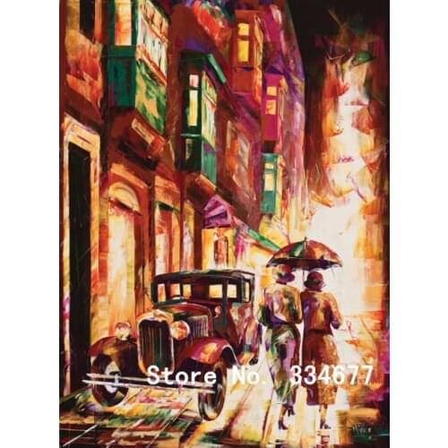 Oil Painting Back view Embroidery Needlework Crafts14CT Counted Unprinted DIY Cross Stitch Kits Handmade Arts Wall Decor