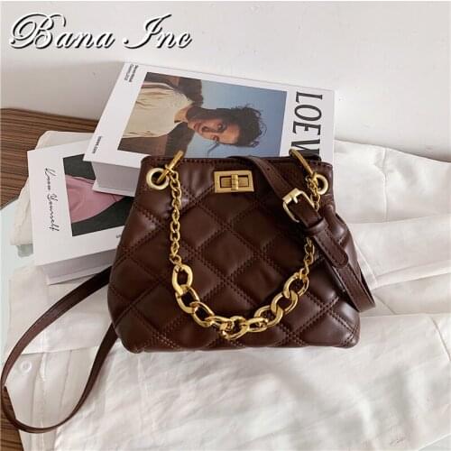 Small PU Leather Crossbody Bags For Women 2021 Lux Handbags And Purses Womens Branded Bucket Shoudler Cross Body Hand Bag