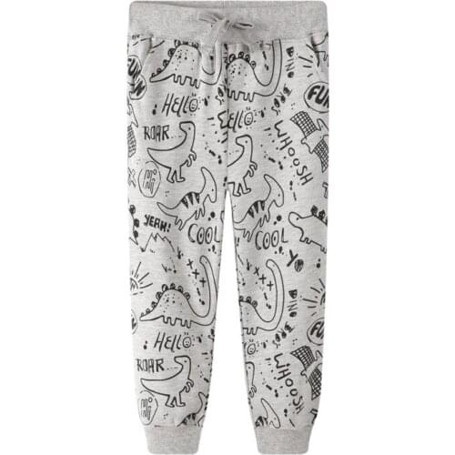 Funnygame New 2021 Cartoon Childrens Long Pants Cotton Cute Boys Girls Sweatpants for Autumn Spring Kids Trousers Pants