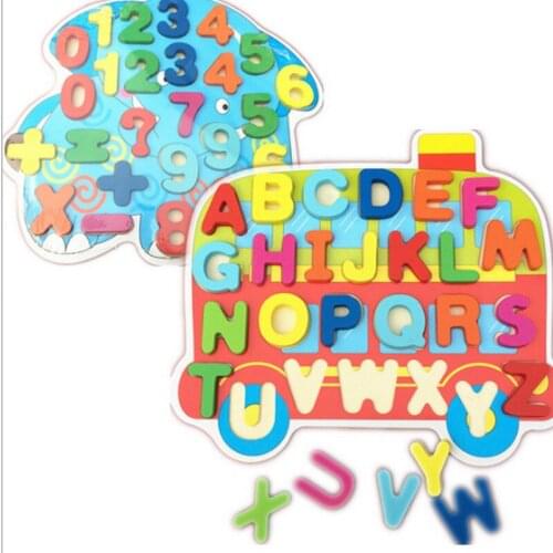 New Cartoon Alphanumeric Flat Puzzle Early Educational Blocks Childhood Childrens Wooden Toys