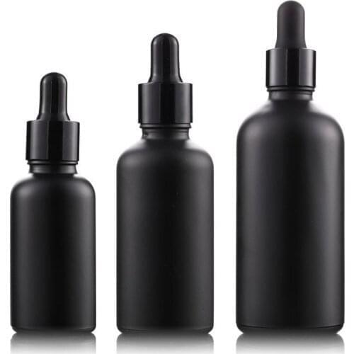 10-100ML Reagent Eye Dropper Drop Glass Aromatherapy Liquid Pipette Bottle Refillable Bottles Black Lucifugal Perfume Bottle