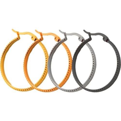 BTEN Silver Gold Color Smooth Circle Hoop Earrings For Women Lady Fashion Charm High Quality Wedding Jewelry Gift