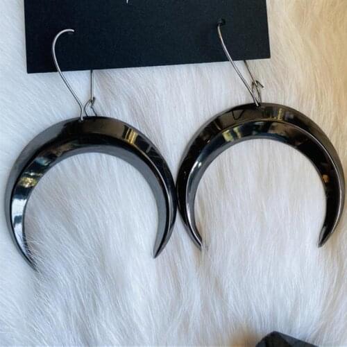 Moon Earrings Mystic Gothic Jewelry Lunar Witch Pagan Wiccan Luna Crescent Phase Witchy Goddess Fashion Woman Gift NEW 2020