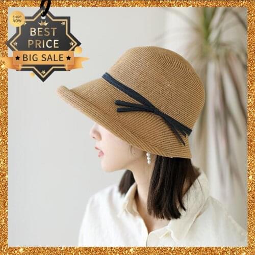 New Fashion Beach Hat For Women Straw Hat UV Protection Lady Foldable Sun Shade Hat Female Casual Panama Sun Visor Elegant Hats