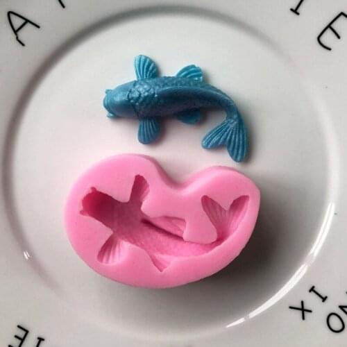 Carp Silicone Mold Sugar Technology Candy Cake Mold Chocolate Cake Decoration Tool Kitchen Cooking Fish Silicon Baking Mold