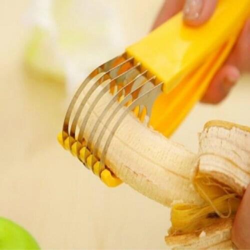 Banana Cucumber Slicer Stainless Steel Slicer Fruit Vegetable Sausage Salad Sundae Making Tools Creative Kitchen Gadget