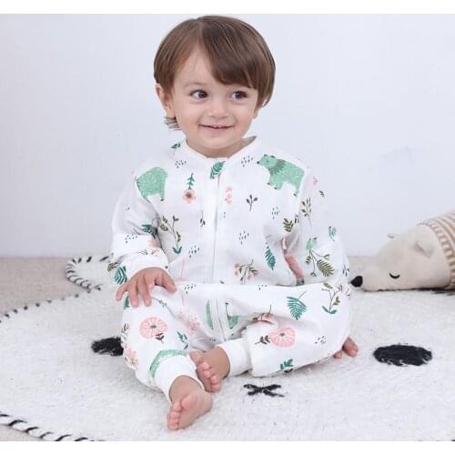 2020 Spring Autumn Baby Sleeping Bag Kids Bolsa de Toddler Sleep Sack Gauze Cute Cartoon Sleep Bag Children Kick QuiltSleepwear