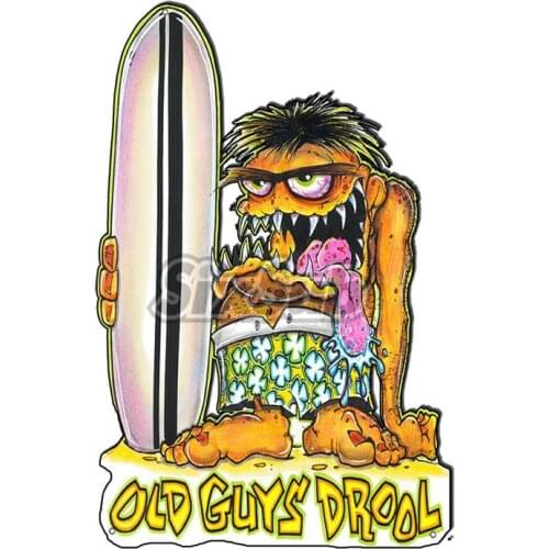 Old Guys Drool hot rod Savage retro car moto stickers and decals# 027003