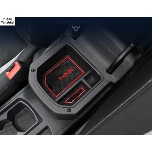 Car Interior Decoration Console Armrest Storage Box Container Car Styling 1Pcs/Set For VW T-Roc 2017 2018