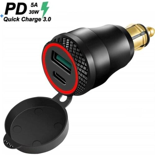 SALE Waterproof Power Outlet Type C + USB Power Socket Charger for BMW Motorcycle DIN Plug Adapter Durable Accessories CSV