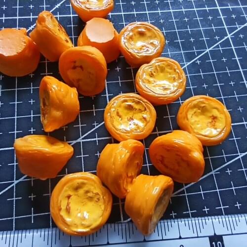 1pcs/lot flat back resin egg tart 16mm simulation of food Cabochons Scrapbook for DIY phone case decoration B102-7