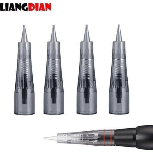 100pcs/lot Tattoo Permanent Needles Cartridges 1P 1RL For Permanent Eyebrow Lips Embroidery Microblading Makeup Anesthetic Free