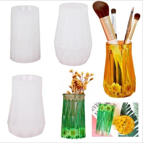 2021 Transparent Silicone Mould Dried Flower Resin Decorative Craft DIY vase Storage bottle Mold resin molds for jewelry