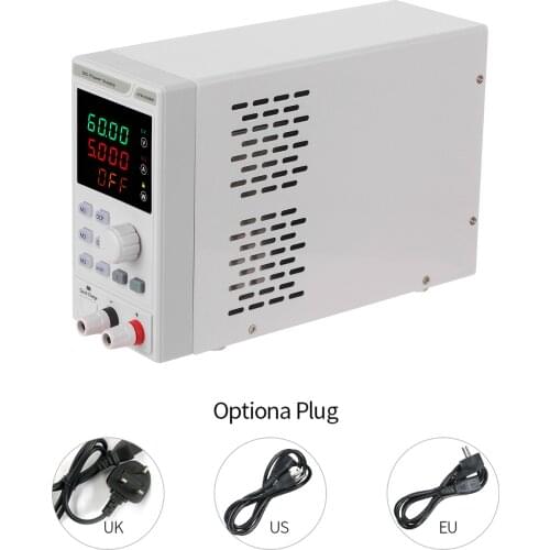 220V 0-60V 0-5A Programmable DC Power Supply Power Regulator 4-digit LED Display Voltage and Current Regulated Power Supply