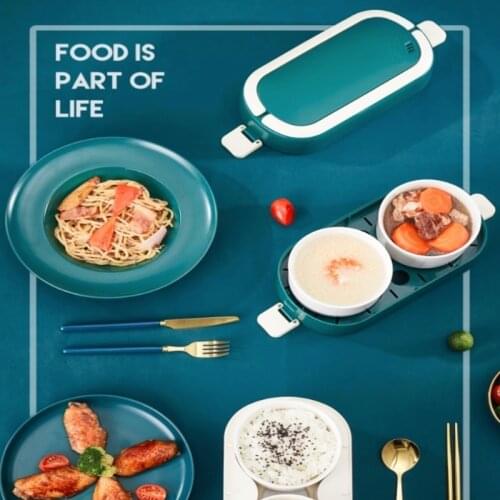 220V 6 Functions Home Electric Heated Lunch Box Portable Bento Boxes Food Heater Cooker Steamer Fast Cook 2L Mini Rice Container