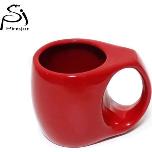 500ml Red Ceramic Mugs Water Container Cups And Mugs Porcelain Tea Cup Coffee Mug Wholesale