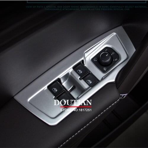 ABS chrome trim car inner window button armrest decoration cover For VW Tiguan 2017 2018 Car Accessories
