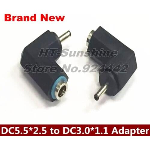 Free shipping 300PCS/LOT DC Notebook Adapter Plug DC5.5 * 2.5 mm female to DC3.0 * 1.1 male DC Elbow