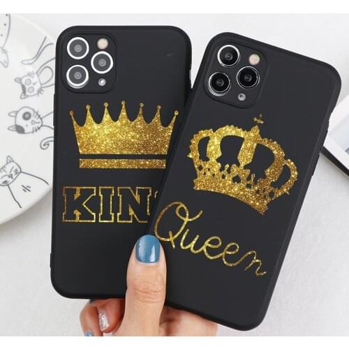 King Queen Crown Coque Case For Xiaomi Poco M3 F3 X3 NFC Redmi Mi Note 10 S 10T 11 9 9S 9A 9C 8 8T 7 6 5 Lite Pro Max Case Funda