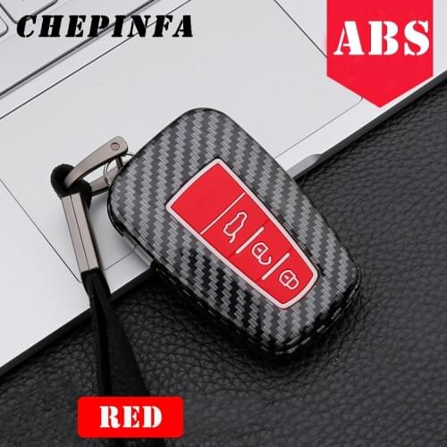 ABS Car Key Case Full Cover For Toyota Prius Camry Corolla C-HR CHR RAV4 2/3/4 Button Prado Avalon Prius Corolla Keychain Ring