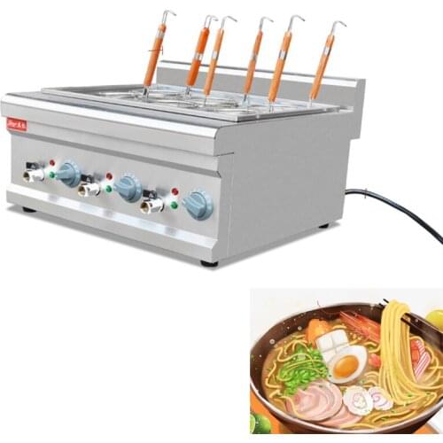 6 Holes Electric Pasta Cooking Machine Pasta Boiler Cooker Stainless Steel Cooking Noodle Machine For Kitchen 6KW