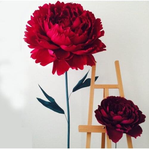 Giant peony Paper Flower Head For Wedding Background Props Mall Layout Window Decoration Studio Large Paper Flowers Peonies