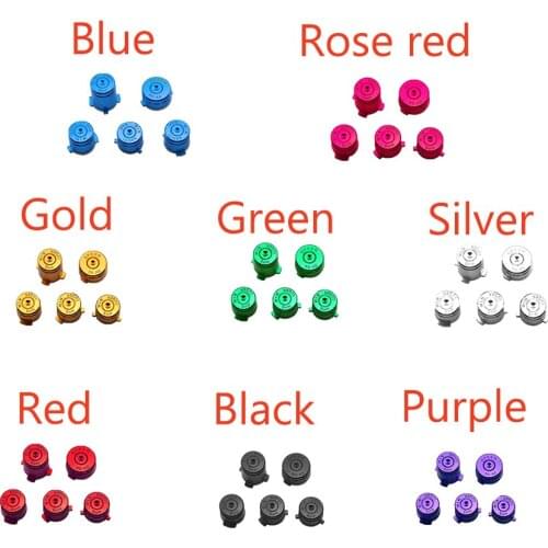 50 sets a lot ABXY Metal Buttons kit Aluminum Alloy Bullet Buttons Replacement Parts for Xbox One Game Controller