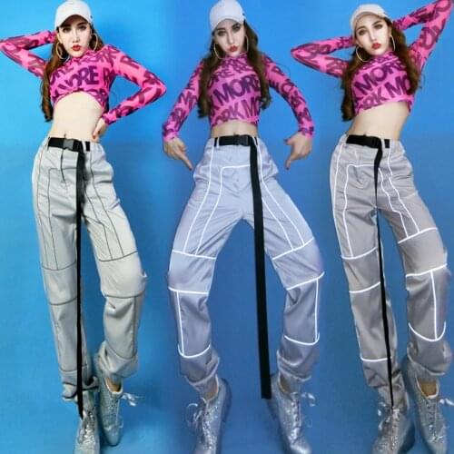Hip Hop Costumes Women Street Dance Clothing Jazz Modern Performance Wear Nightclub Singer Dj Ds Adults Rave Outfit DNV12335